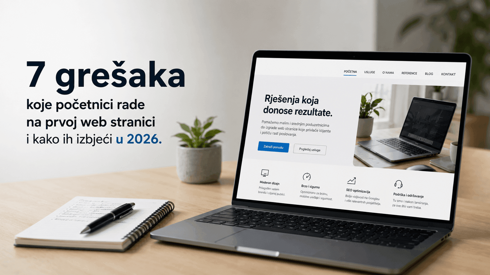 7 grešaka koje početnici rade na prvoj web stranici i kako ih izbjeći u 2026.