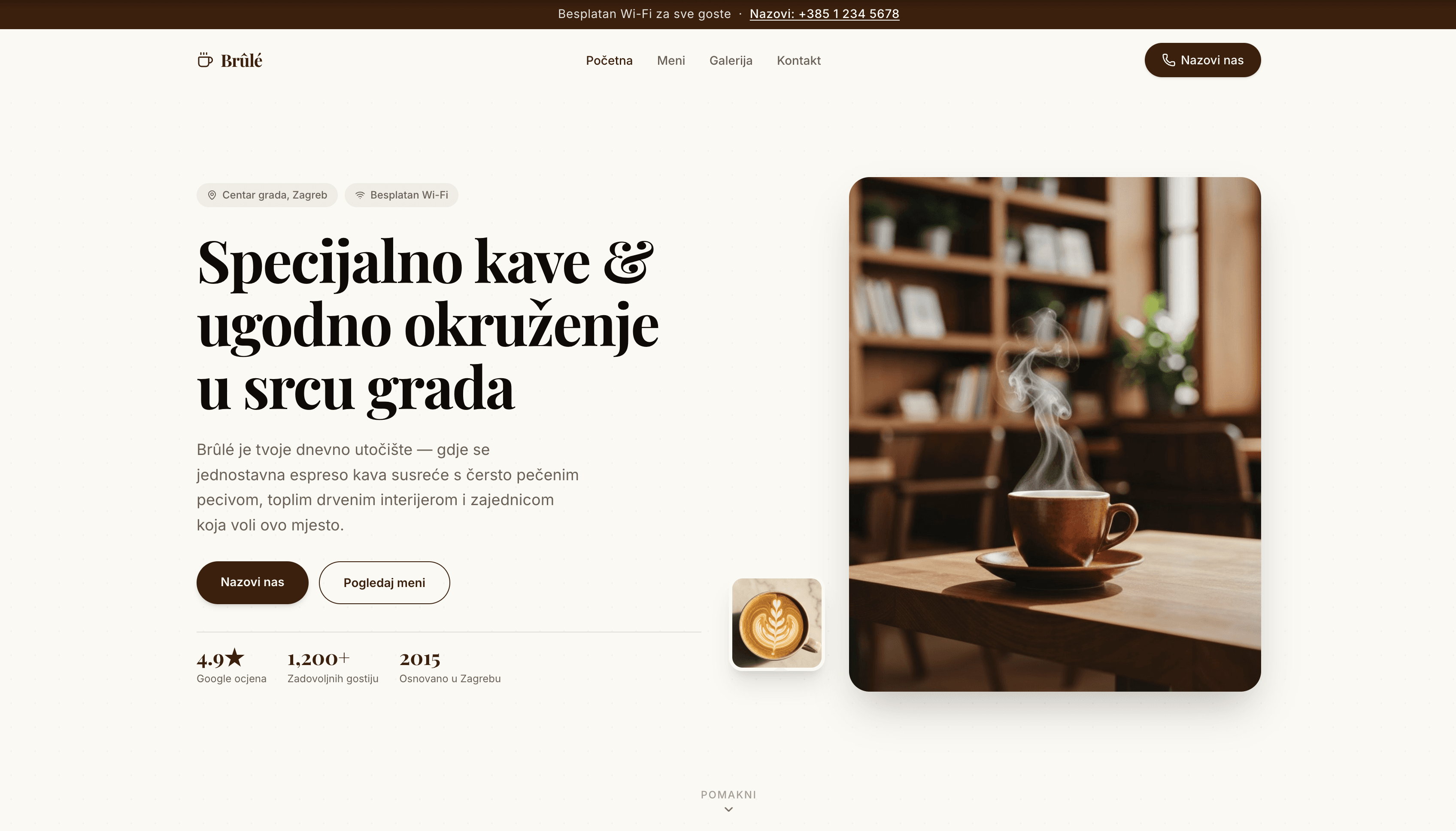 Caffe template preview